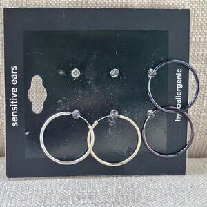 Women Earrings multi color Hoop Earrings Fashion Jewelry for sensitive ear